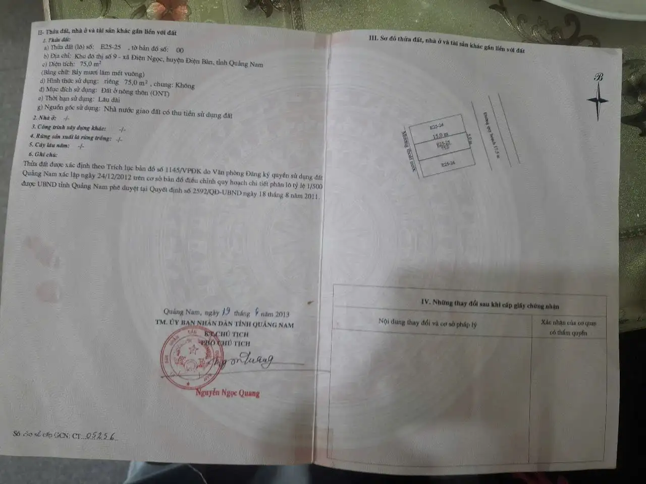 Đất nền 75m² gần cổng chợ Điện Ngọc – giá chỉ 2,8 tỷ